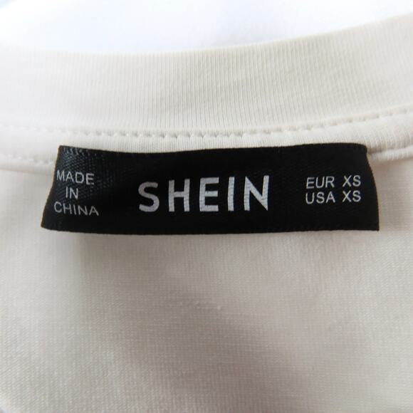 SHEIN Black And Red Front Cut T-Shirt Crop Top XS - Picture 5 of 8